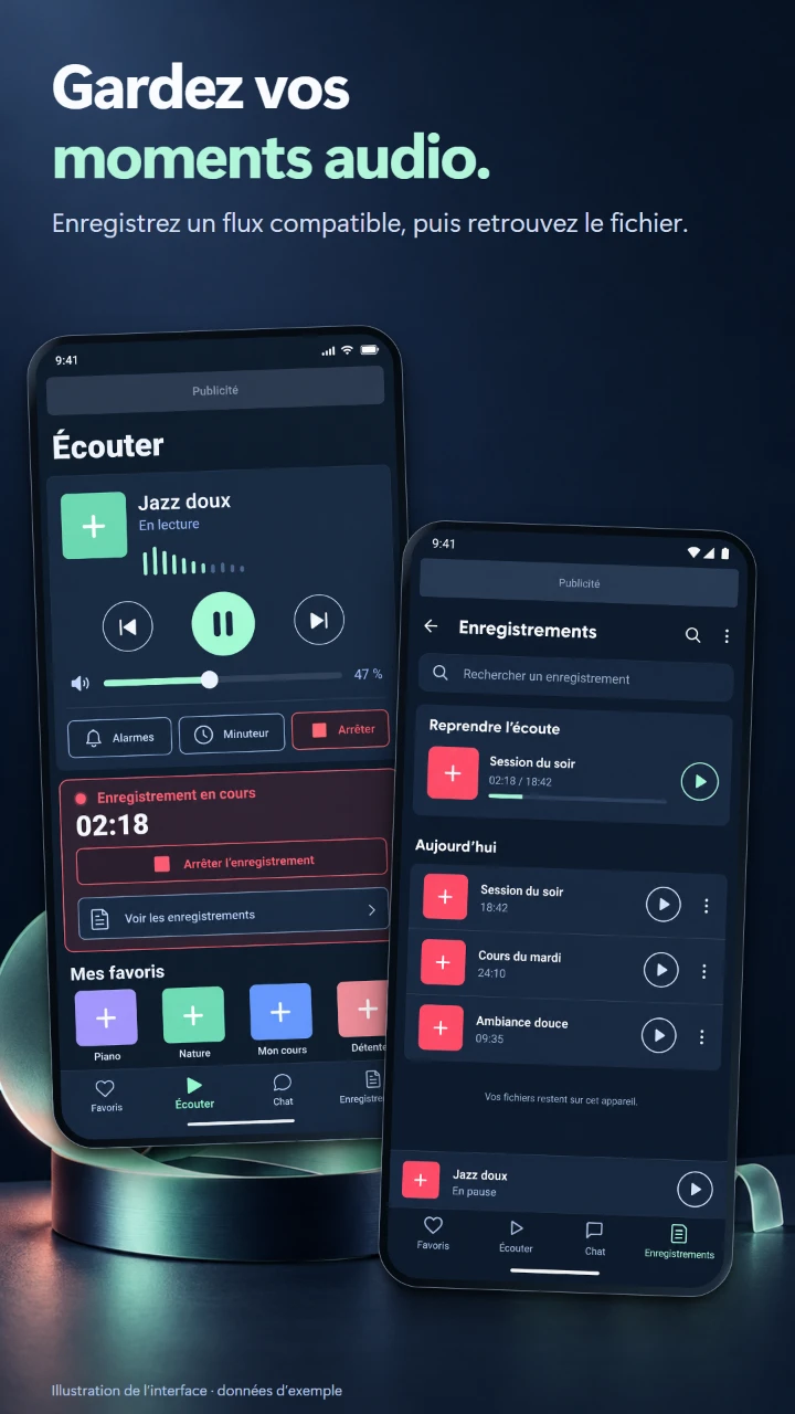 Gardez vos moments audio.
